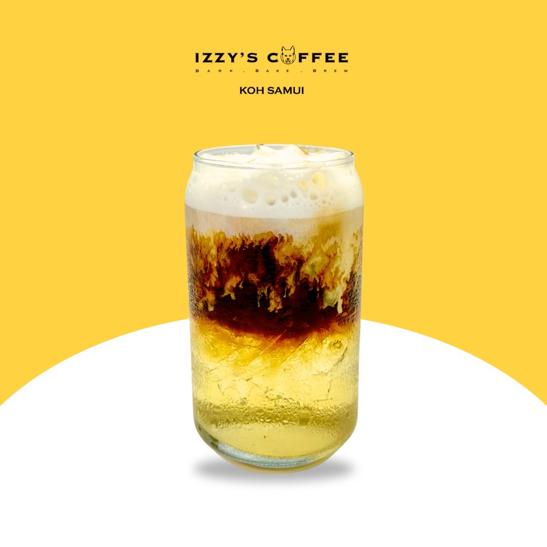 Black Honey Cloud at Izzy's Specialty Coffee, Bo Put, Ko Samui