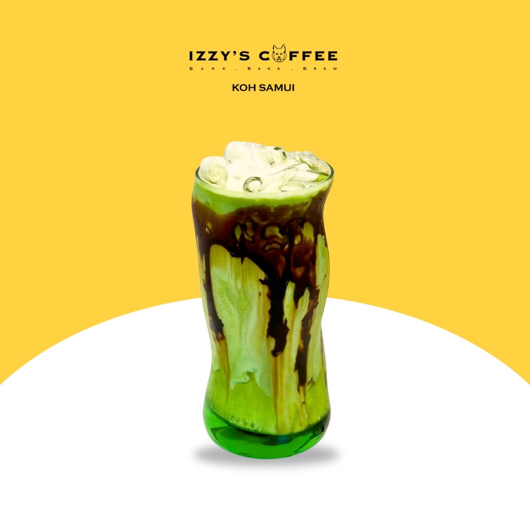 Iced Matcha Latte at Izzy's Specialty Coffee